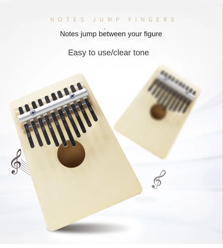 10/17 ключей калимба большой палец пианино из красного дерева тела музыкальный