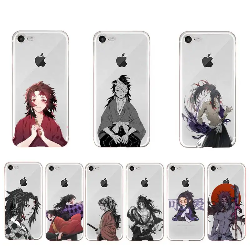 

Kokushibou Phone Case For iPhone X XS MAX 6 6s 7 7plus 8 8Plus 5 5S SE 2020 XR 11 12pro max Clear Coque