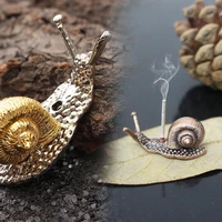 1pc creative metal incense holder alloy snails incense base metal crafts home decoration sandalwood incense burner