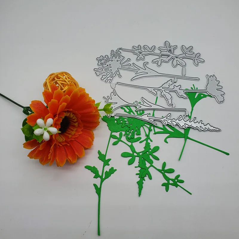 Рамка с цветами из листьев диких цветов металлическая штамповка для бумажные