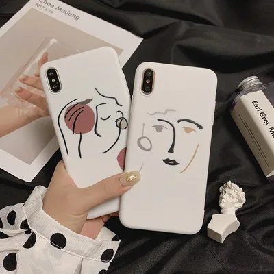 

Personality Simple Cold Style Artistic Portrait Anti-falling Protective Shell Comfortable TPU Material Suitable For Apple Series