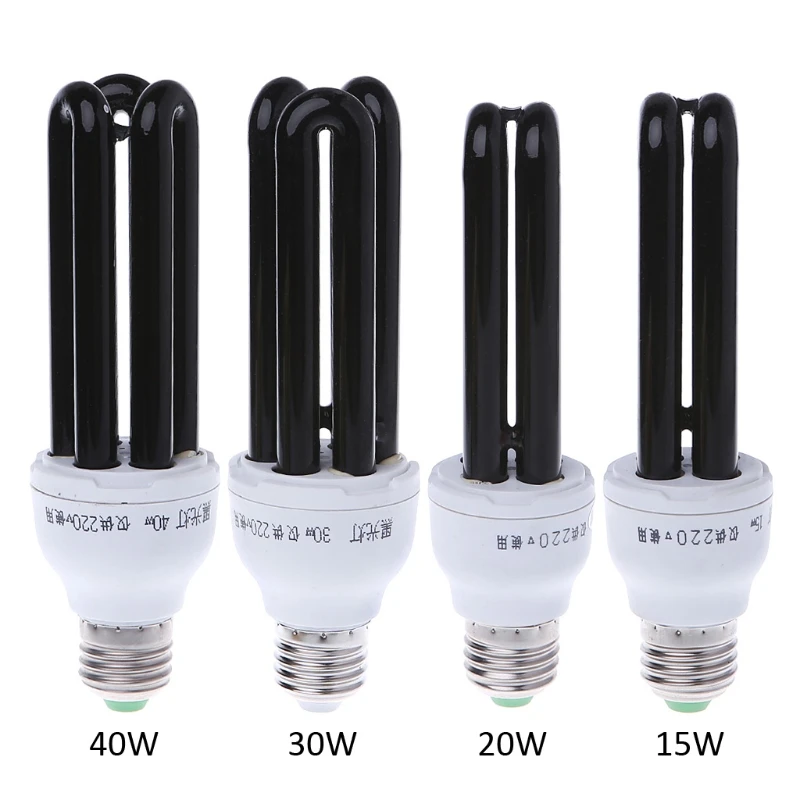 E27 15/20/30/40W UV ультрафиолетовые люминесцентные Black светильник CFL Bulb Lamp 220V - купить по