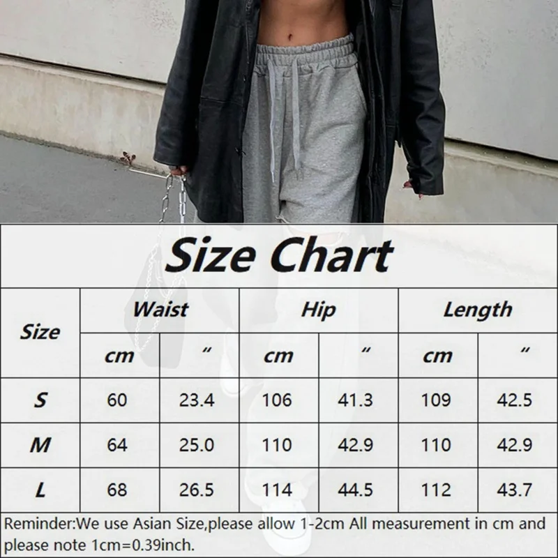 

Baggy Wide Leg Pants Women Casual Loose Streetwear Outfits Hole Middle Waist Hip Hop Womens Jogger Sweatpants