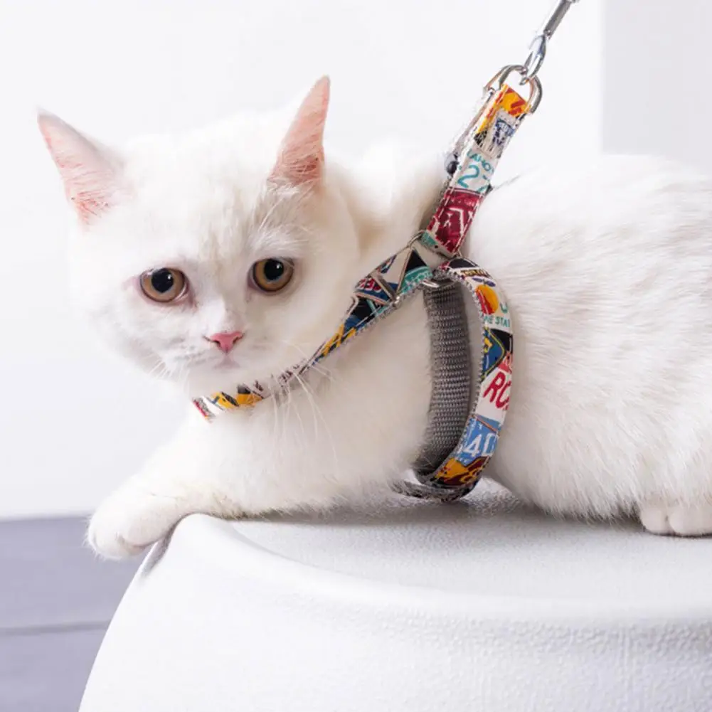 

Pet Harness Printing Chest Strap Leash Set Premium Leads Cat Collars Supplies Products