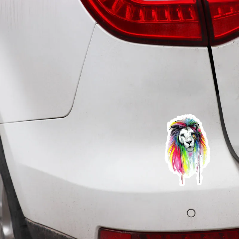 

New Personality Personalized Animal Lion Chromatic Vinyl PVC 18cm*11cm Motorcycle Decals Waterproof Windshield Car Decals