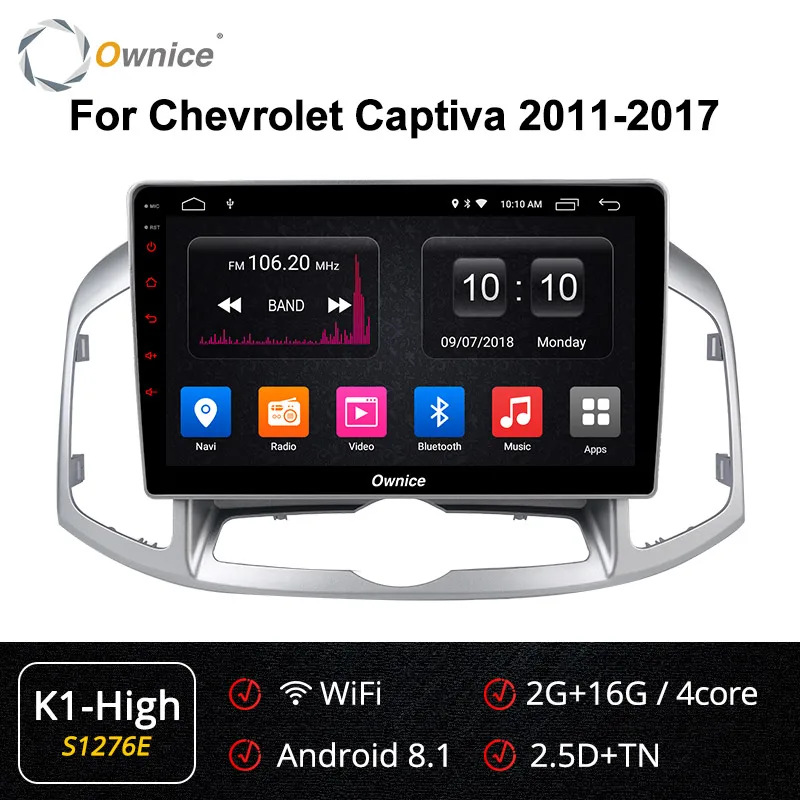 S1276 K1-High Ownice K1 K2 K3 K5 K6 Android 9,0 Octa Core автомобиля gps-навигация, dvd-плеер для Chevrolet Captiva 2011- радио 2Din Авто Navi - Цвет: S1276 K1-High