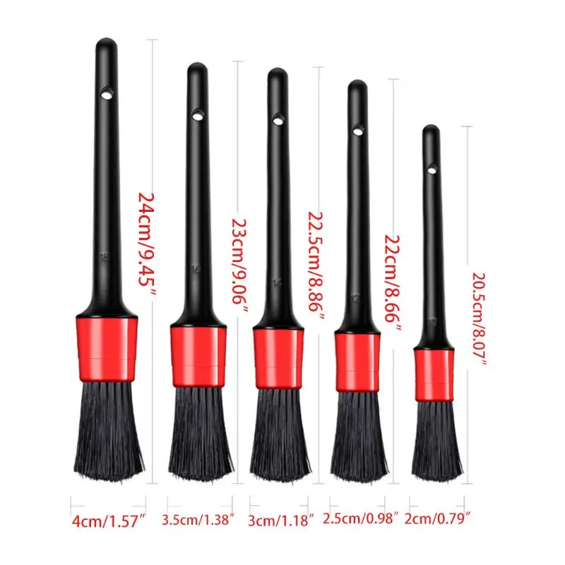

5Pcs/Set Multifunctional Car Wash Detailing Brush Tools for Interior Cleaning Wheel Rims Air Vents Panel Ventilation Automotive