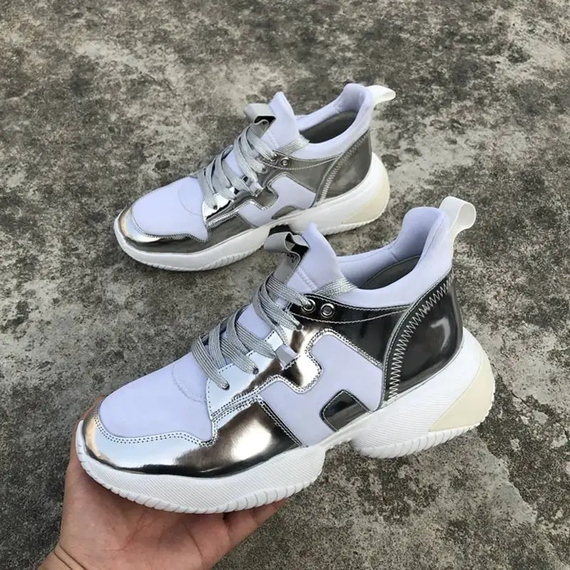 Новинка 2019 кожаные туфли ZHENBA2019 на толстой подошве Папины спортивные женские