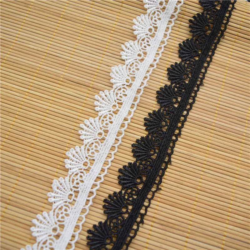 

Hot sale 70yards White and black Venise Lace trim wedding DIY crafted sewing polyester lacetrim 3cm