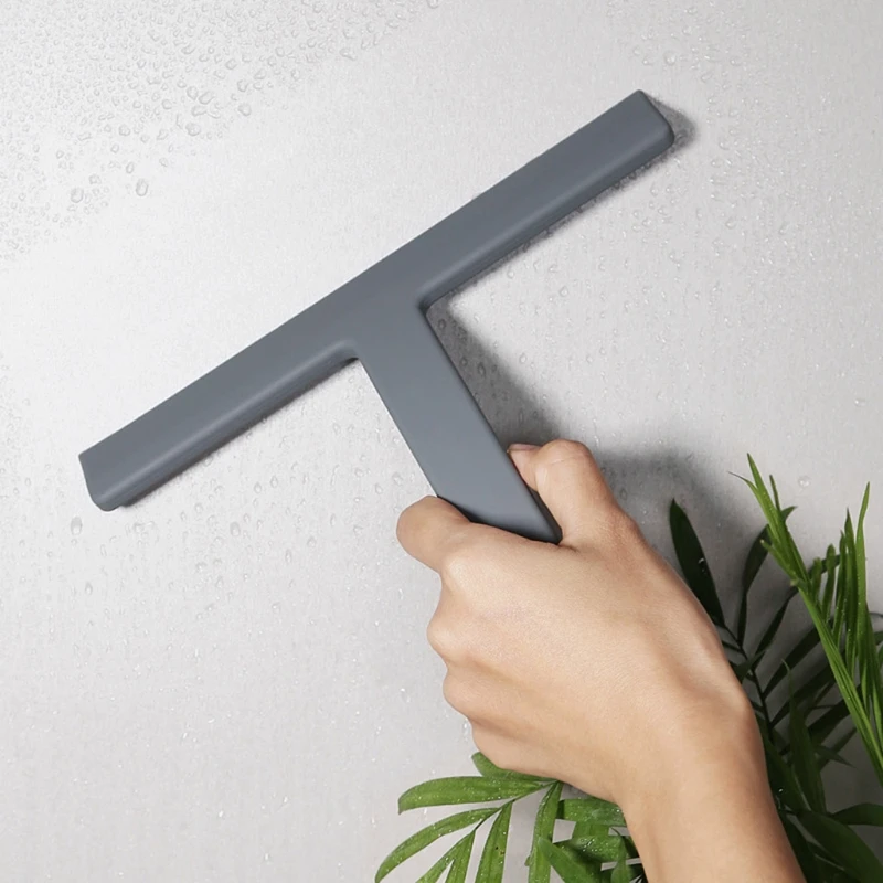 

Shower Squeegee Window Glass Wiper Scraper Cleaner with Silicone Hook Bathroom