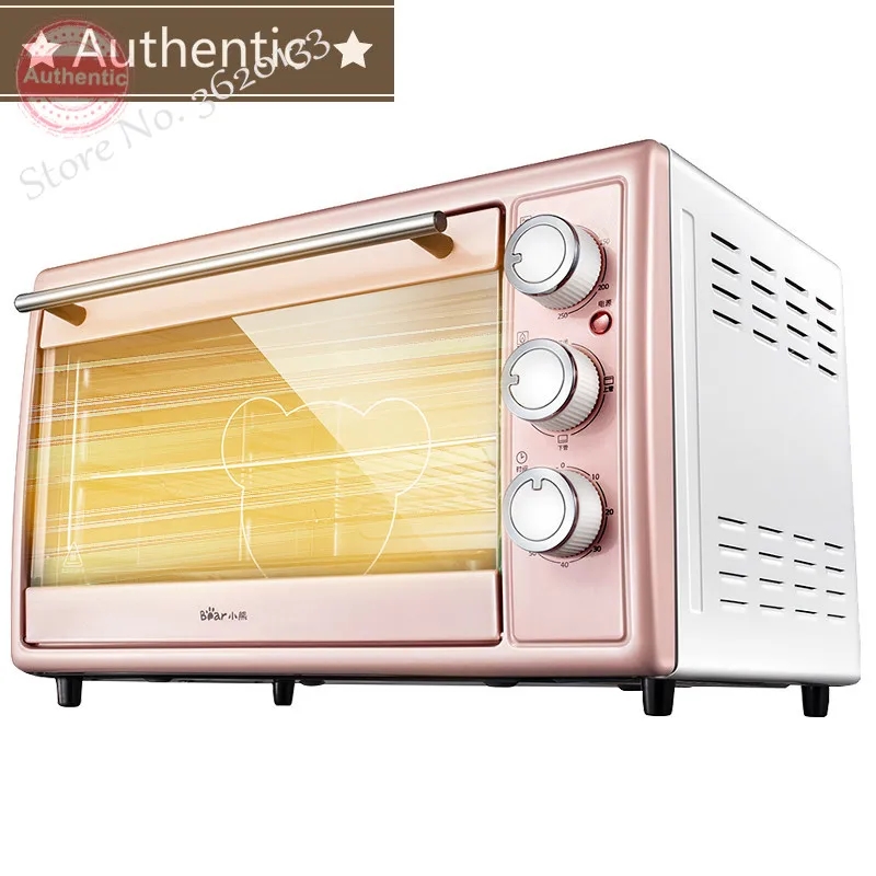 Подлинная 30л розовая многофункциональная Автоматическая электрическая печь для