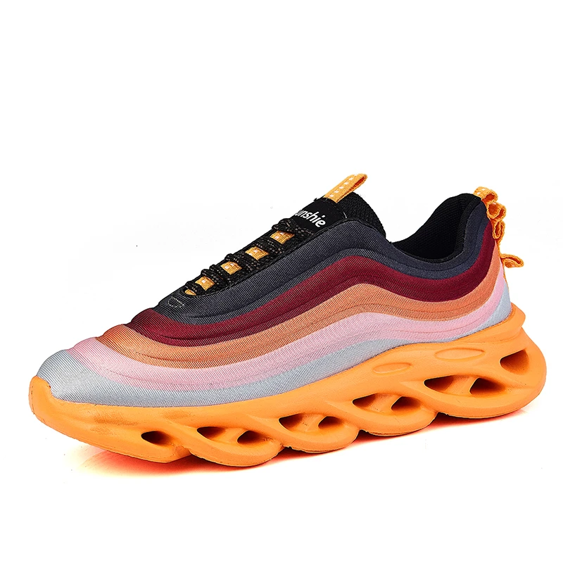 

QZHSMY 2019 Mens Shoes Running Sneakers Colorful Outdoor Comfortable Breathable Lace Up Male High Quality Tenis Soft Light Mesh