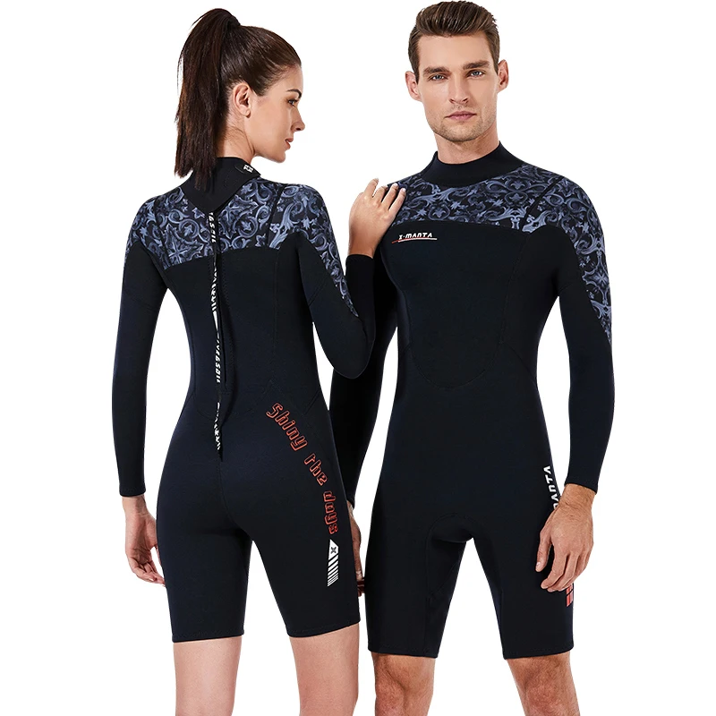 Новый бренд с принтом 1 5 мм неопреновый короткий костюм для дайвинга мужчин и