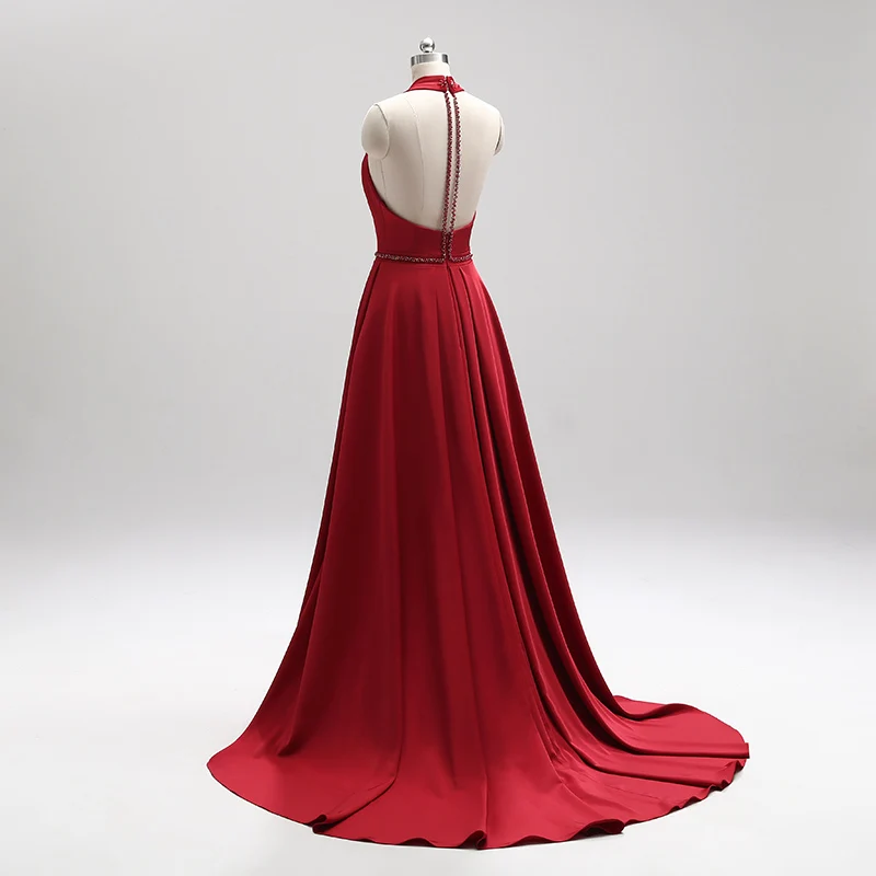 Красные выходные платья без рукавов V шеи спинки vestido de festa Gala Jurken Длина пола Пром Длинные элегантные платья