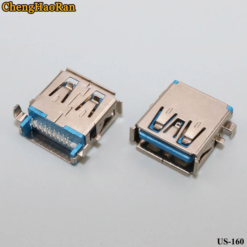ChengHaoRan 1 шт. USB 3 0 A-type Женский 90 градусов изогнутая игла горизонтальный обжимной
