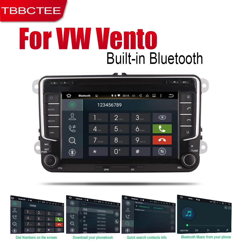 TBBCTEE Авто Радио 2 Din Автомобильный dvd-плеер на основе Android для Volkswagen VW Vento 2005 ~ 2018 gps