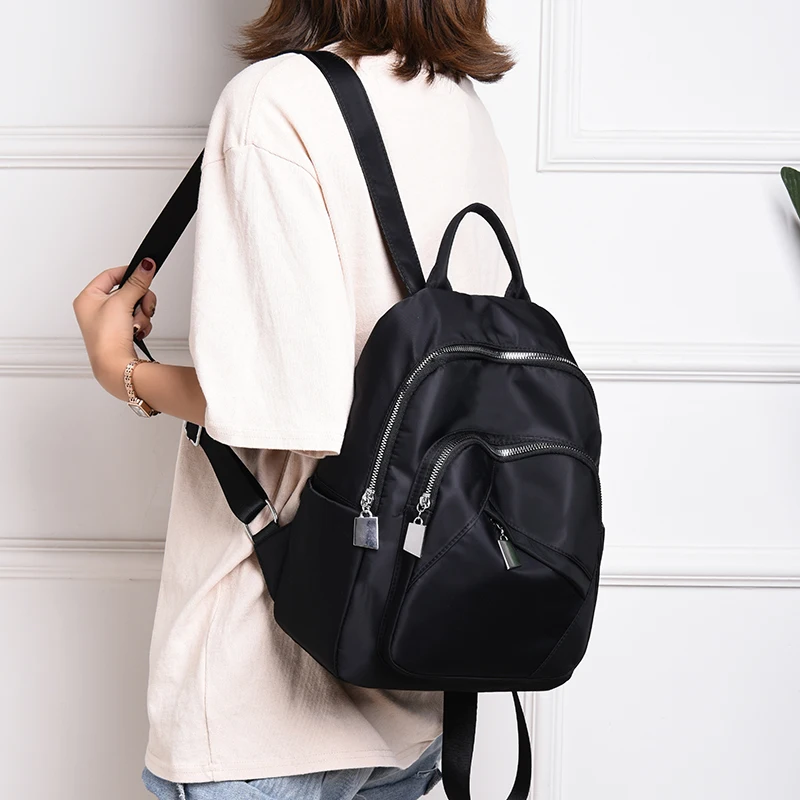 Новинка, женские черные рюкзаки из Оксфорда высокого качества, Mochila mujer, Большая вместительная сумка для книг для девочек-подростков, легкие женские дорожные сумки