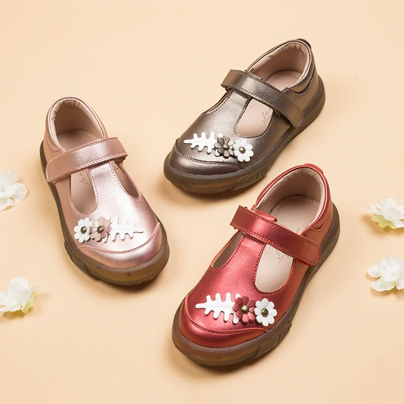 4-12 Years Kids Leather Shoes Leather Casual Single Shoes 2022 New Korean Princess Shoes Soft Soled Fashionable Leather Shoes