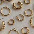 ZMT _ золотистый и серебристый цвет серьги-кольца из нержавеющей стали для женщин маленькие и простые круглые кольца Huggies, серьги аксессуары в стиле стимпанка