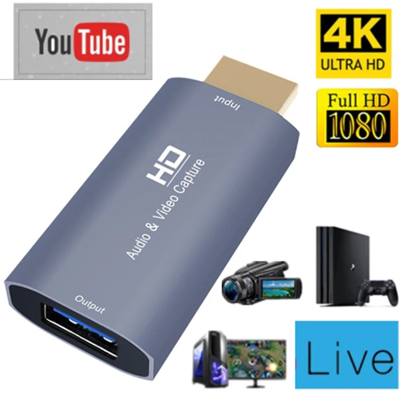 

Карта видеозахвата, совместимая с USB 3,0, 4K, HDMI