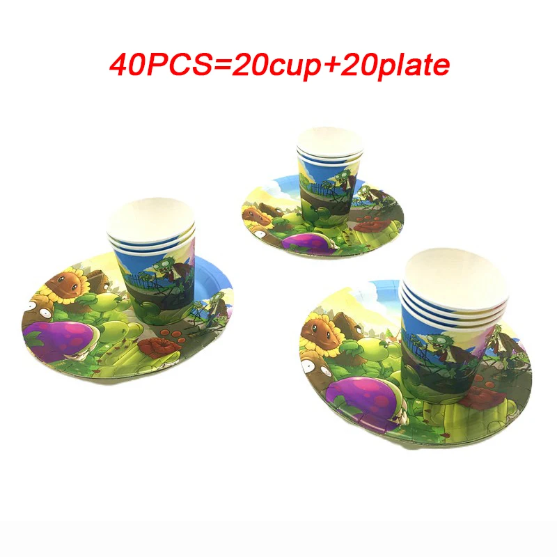 20/40 растения монстр игра искусственная посуда детский праздник набор украшений