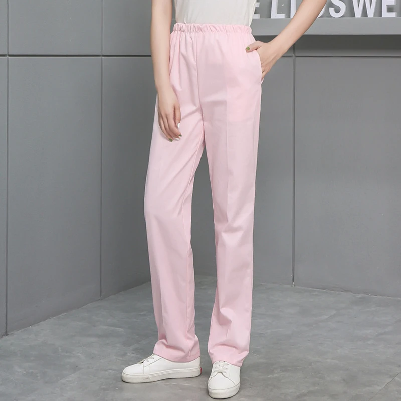 

Nurse Pants Elastic Waist Doctor Pants Workwear Summer Winter Work Pants Spa Clinical Beauty Salon Work Scrub Uniform