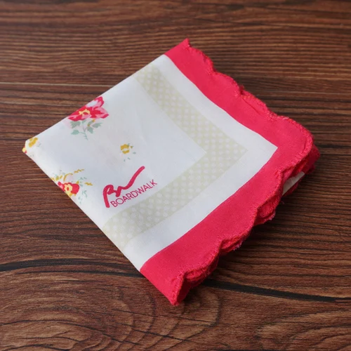 Handkerchiefs Women Cotton High Quality Soft Funny Printed Plaid Various Color Casual Ladies Pocket Square Elegant Chic Trendy - Цвет: 1