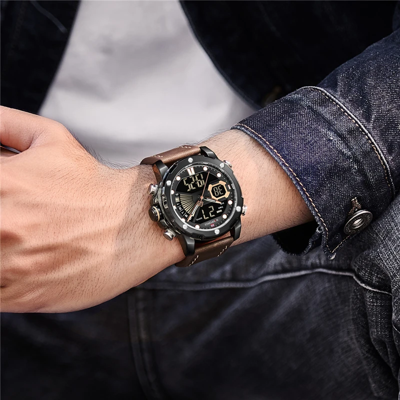 Naviforce Brand Watches Fashion Men's Top Luxury Sport Chronograph Man Clock Digital Men Watch Relogio Masculino | Наручные часы