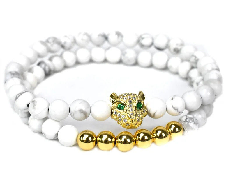 Браслет с натуральными камнями для мужчин и женщин Модный Ювелирный украшение