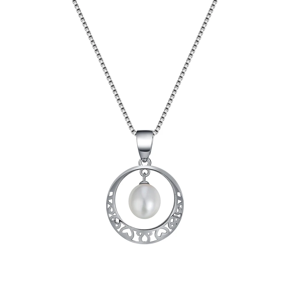 ORSA JEWELS 925 пробы серебряные женские ожерелья и подвески из пресноводного жемчуга уникальный кулон Русалочка Модные женские ювелирные изделия PSN48 - Цвет камня: SN93