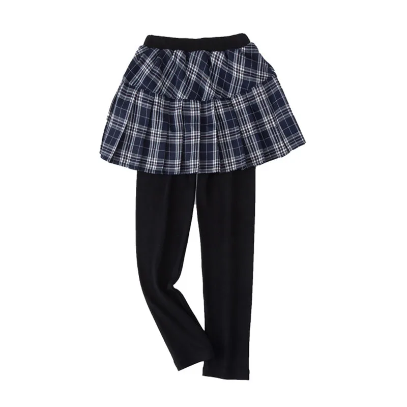 Зимние леггинсы для девочек флисовые теплые штаны новинка 2020 из двух частей с