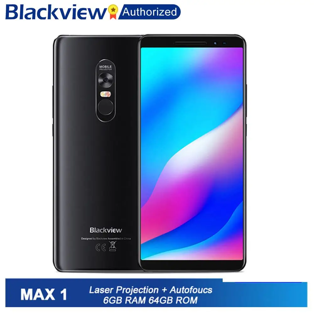 Blackview MAX 1 мини проектор портативный домашний кинотеатр MT6763T Android 8 мобильный