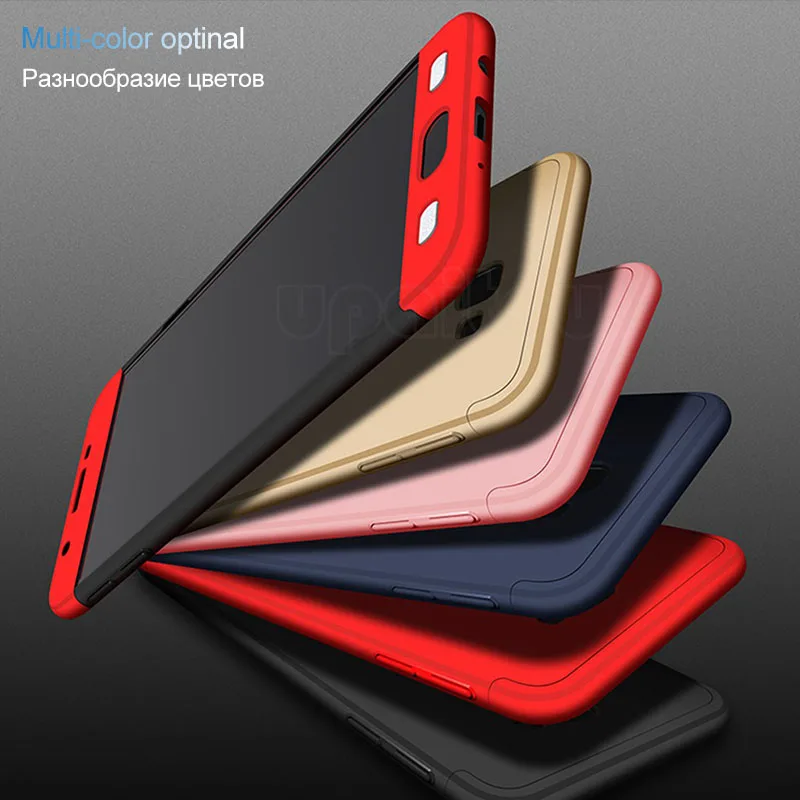 UPaitou 360 Degree Case For Samsung Galaxy J7 Prime G610F 3 in1 PC Cover J8 J6 J4 Plus J2 J3 J5 Pro 2018 |