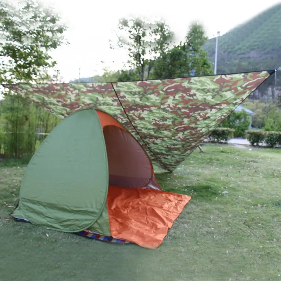 Outdoor Camping Awning Tarp Hammock Rain Fly UV Garden Canopy Folding Waterproof Portable Shelter Sunshade Tent Cover | Спорт и