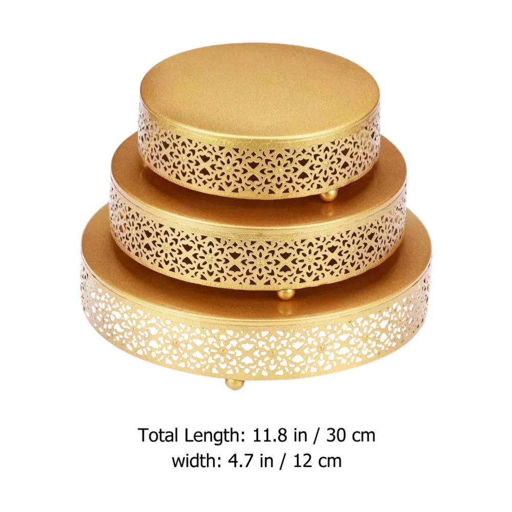 

3Pcs Dessert Cupcake Pastry Display Holder Candy Cake Stand Serving Plate Tray