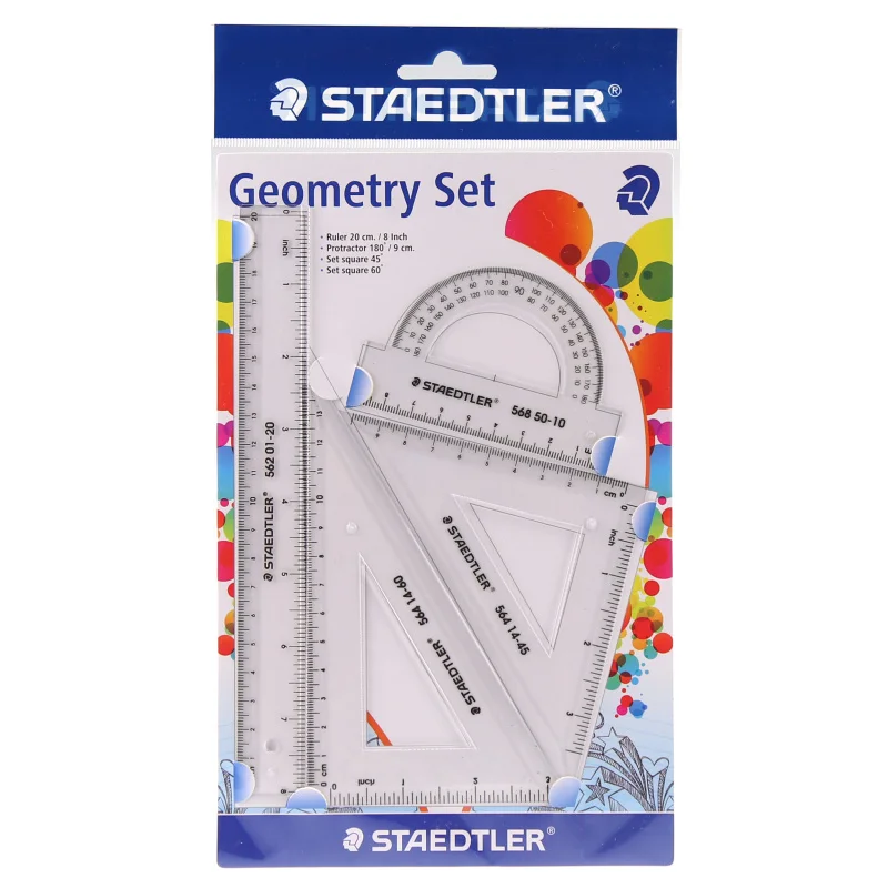 Staedtler 569 разноцветная прямая Линейка/транспортир/набор квадратных наборов для