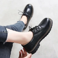 top quality black lolita shoes flats womens oxford style shoes women leather mary jane shoes teen girls school shoes big size 43