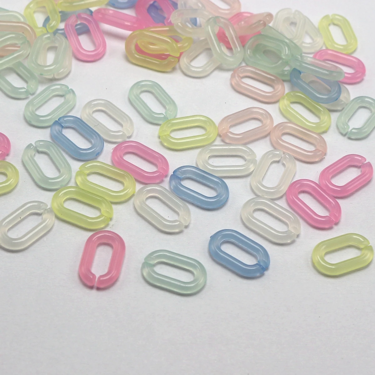 

200 разноцветные акриловые овальные соединительные кольца, открытые цепочки, бусины 15 х10 мм, сделай сам