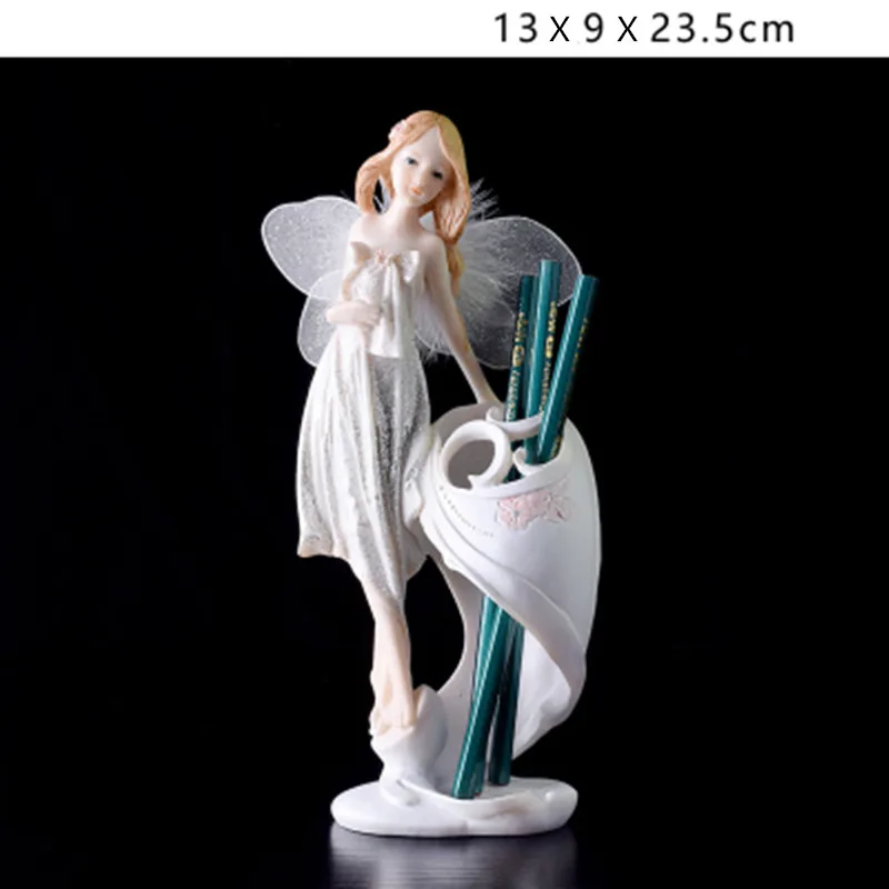

Resin Angel Home Decoration Flower Fairy Figurines Candlestick Statues Wedding New Year Gifts Candle Holder Sculpture X3904