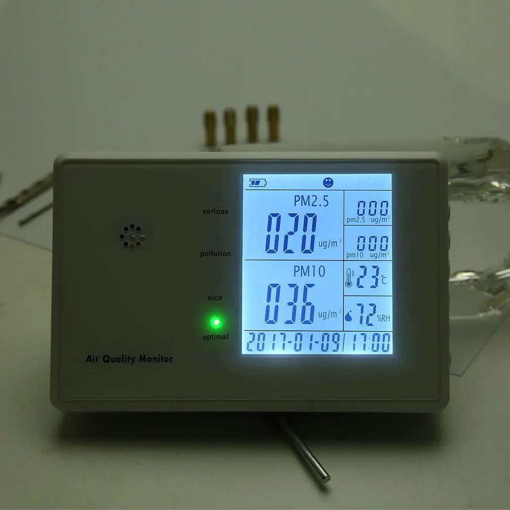 Портативный цифровой детектор фольмадегита детектор PM2.5/PM10HCHO/TVOC газовый тестер AQI анализатор качества воздуха измерительный инструмент