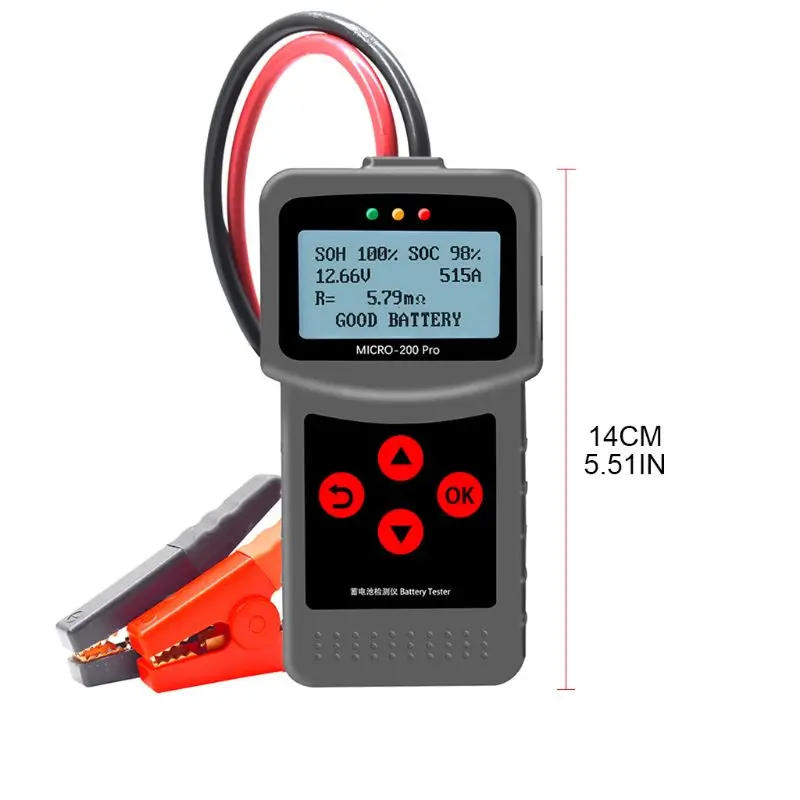 

MICRO-200PRO Automobile Battery Tester Capacity Digital Car Load Discharge System Analyzer Auto Truck Motorcycle Repair
