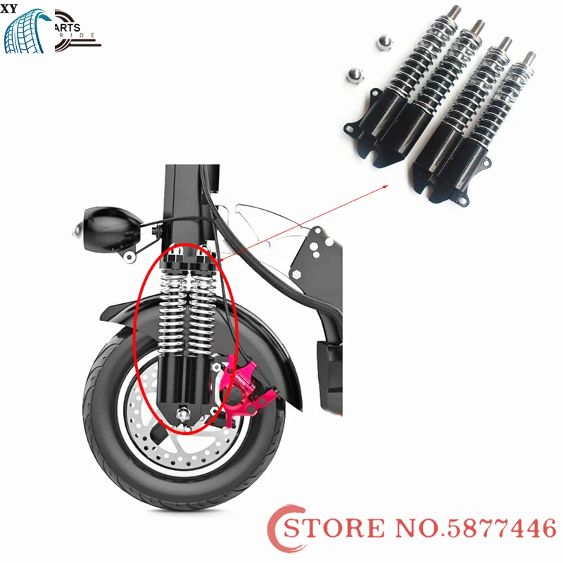 10 Inch Electric Scooter Double Drive Hydraulic Front Shock Absorber 12mm Thick Double Oil Pressure Strong Shock Absorption