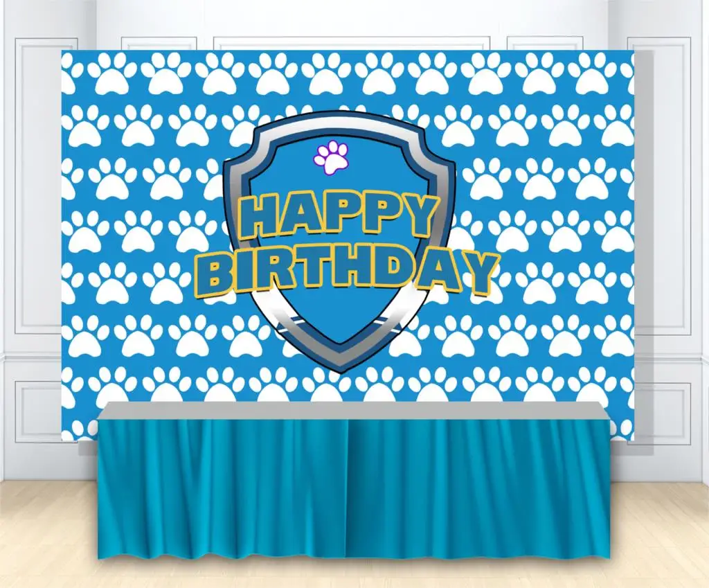 Фон для детской фотосъемки с изображением щенков собачьих лап|Фон фотосъёмки| |