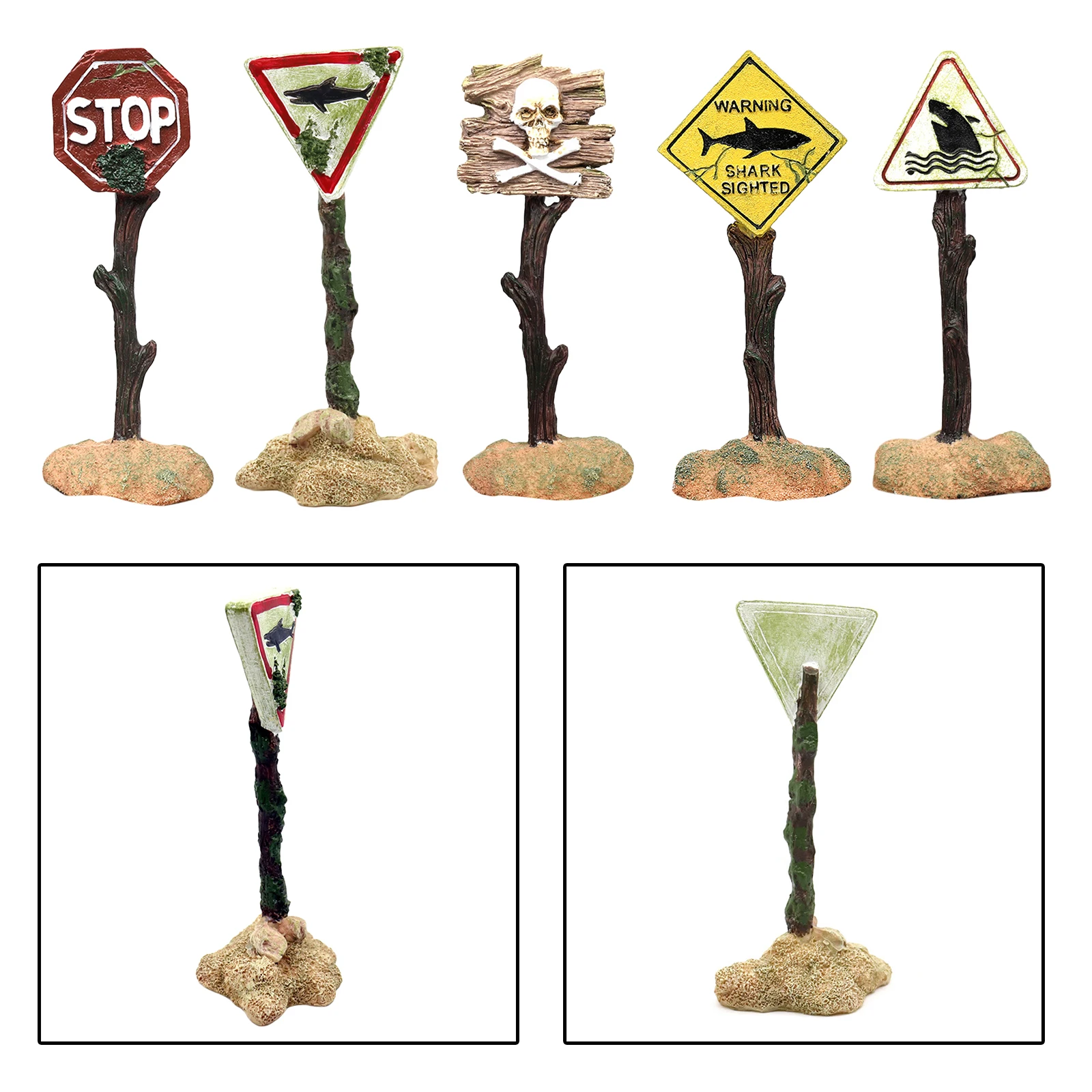 Забавные предупреПредупреждение ющие знаки Акула Череп декоративный подводный