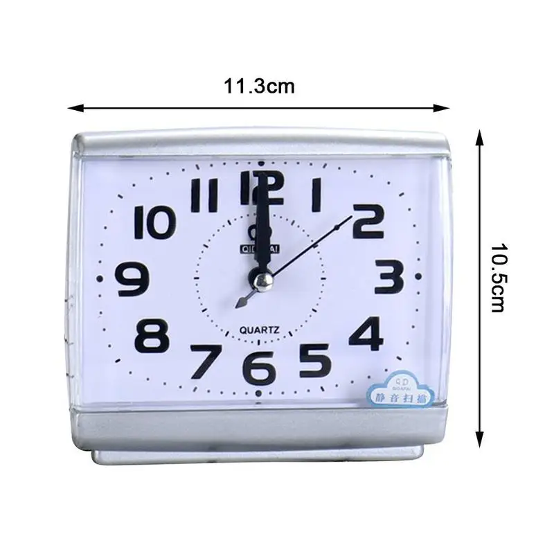 

Hot Sale Customerize Square Alarm Clock White Simple F2S2 Small Clock In R0O5 Wake-Up Scanning Clock Silent Alarm Bedroom A9R8