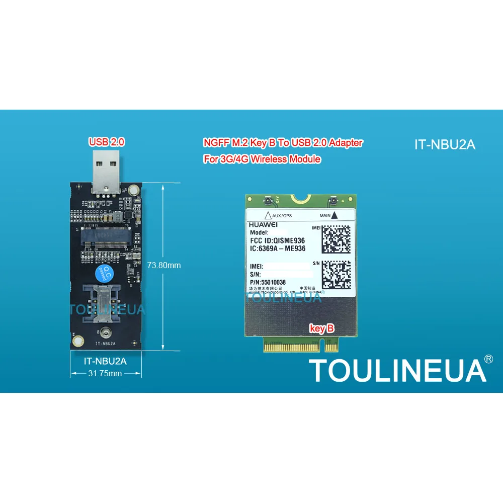 ideatrust ngff m2 m 2 ключ b к usb адаптеру для 3g4g wwan it nbu2a