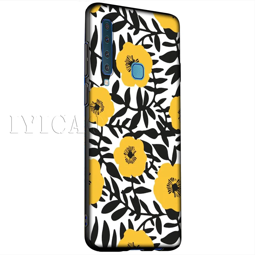 IYICAO Beautiful flower rose Soft Silicone Case for Samsung J6 A9 A8 A7 A6 Plus 2018 A5 A3 2016 2017 Phone |