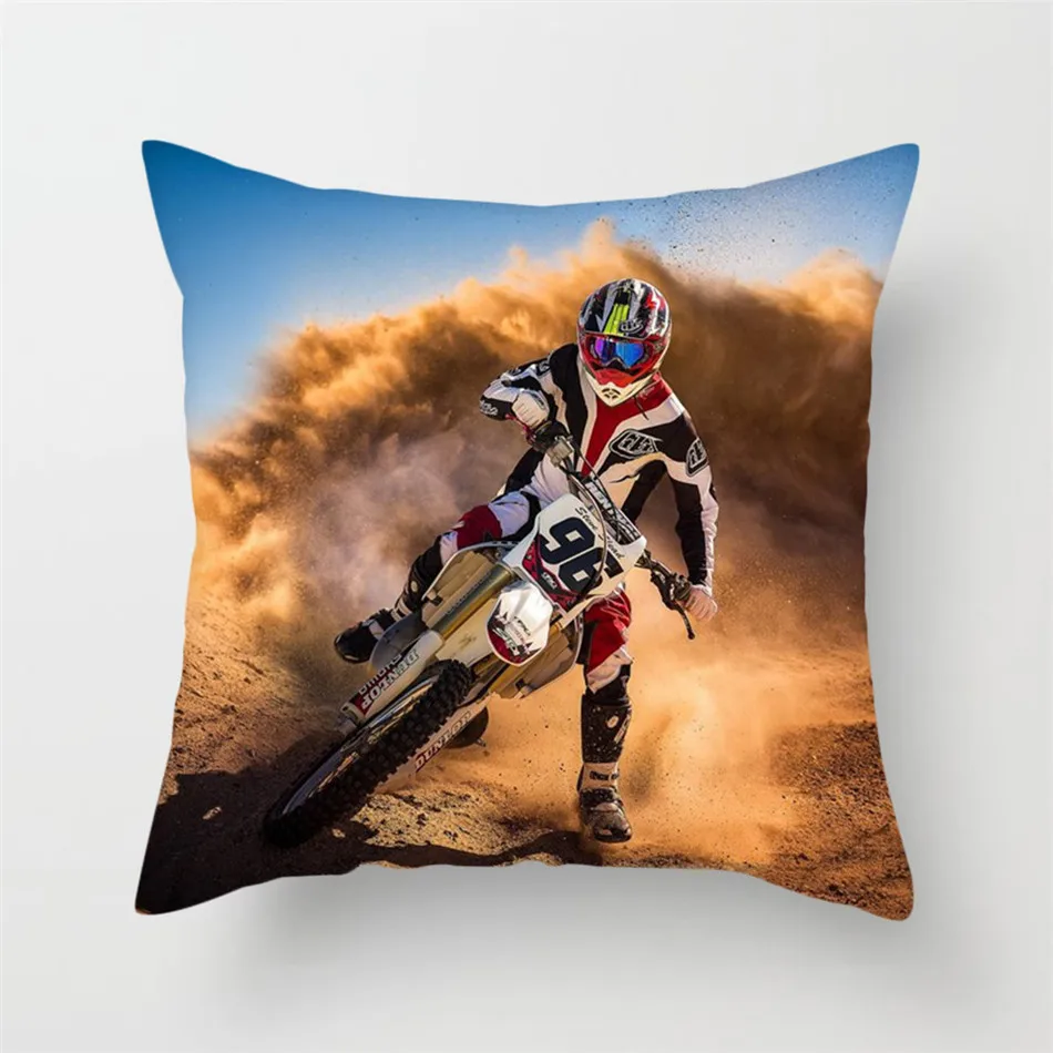 Чехол на подушку для мотоцикла Fuwatacchi квадратная наволочка домашнего дивана
