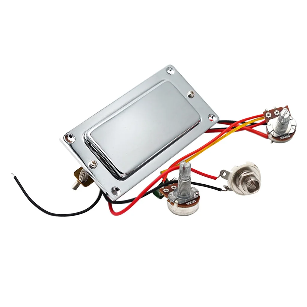 

Металлическое проводное гитарное устройство с двойной катушкой и тональным гитарным коннектором 1/4 дюйма