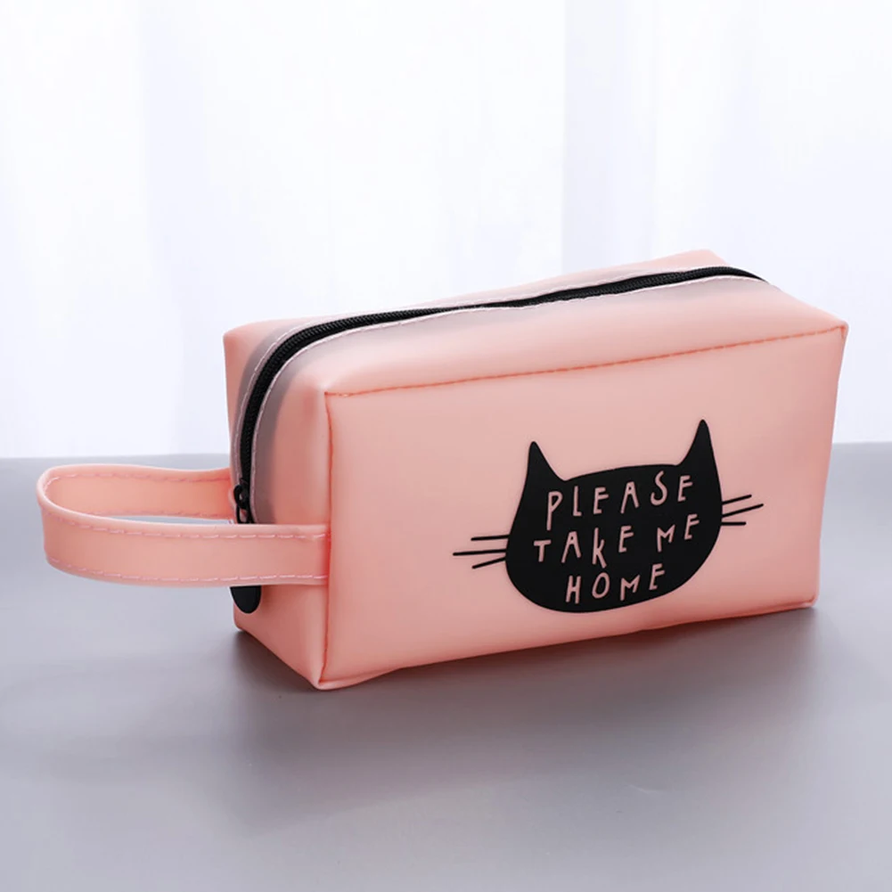 Новинка мультяшный студенческий пенал с принтом кота чехол для ручки макияжа на